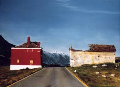 Le col du Petit Saint Bernard - 1993 Huile sur toile