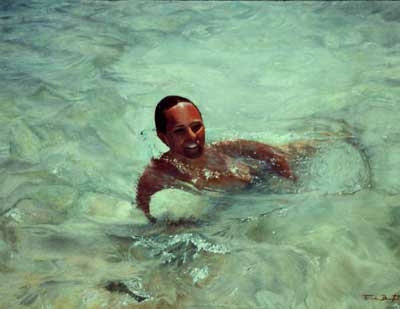 Geraldine Guadeloupe - 1994 Huile sur toile