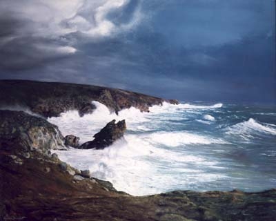 La pointe du Raz - 1993 Huile sur toile