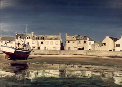 le port de l'île de Sein Le port de l'île de Sein - 1991 Huile sur toile