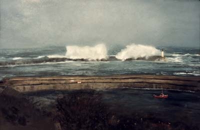 Tempête à Dielette - 1992 Huile sur toile